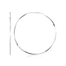 Sterling Silver Large Polished Round Hoop Earrings(60mm) | Sterling Silver