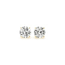 2 cttw Certified IGI Lab Grown Round Diamond Earrings 14k Yellow Gold (G/VS2) - Forever in Harmony