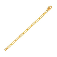 14K Yellow Gold Lite Paperclip Anklet (3.2mm)