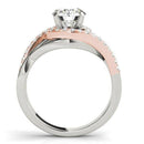 14k White And Rose Gold Bypass Diamond Engagement Ring (1 1/4 cttw) - Forever in Harmony