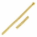 10k Yellow Gold Semi Solid Miami Cuban Bracelet (7.20 mm) | - Forever in Harmony