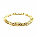 10k Yellow Gold Semi Solid Miami Cuban Bracelet (7.20 mm) | 8.5