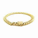 10k Yellow Gold Semi Solid Miami Cuban Bracelet (7.20 mm) | - Forever in Harmony