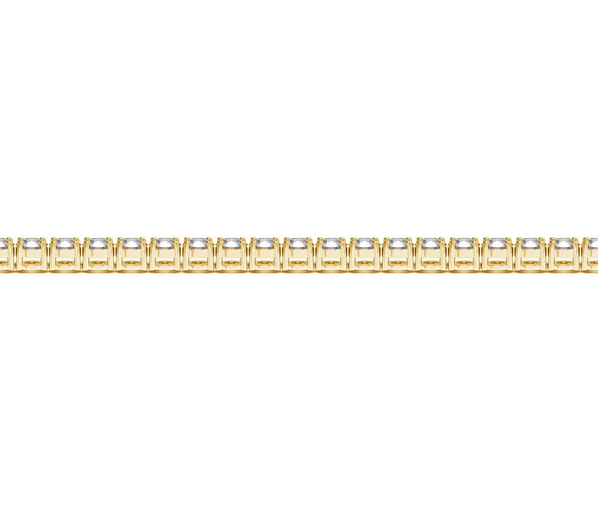 Lab Grown Round Diamond Tennis Bracelet in 14k Yellow Gold(5 cctw  F/G  VS2/SI1) - Forever in Harmony