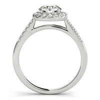 14k White Gold Halo Diamond Engagement Ring (1 3/8 cttw) - Forever in Harmony