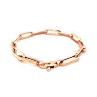 14K Rose Gold Extra Wide Paperclip Chain Bracelet (6.10 mm) | - Forever in Harmony