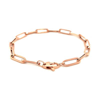 14K Rose Gold Extra Wide Paperclip Chain Bracelet (6.10 mm) | - Forever in Harmony