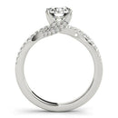 14k White Gold Fancy Prong Split Shank Diamond Engagement Ring (1 1/4 cttw) - Forever in Harmony