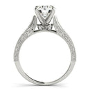 14k White Gold Antique Design Diamond Engagement Ring (1 5/8 cttw) - Forever in Harmony