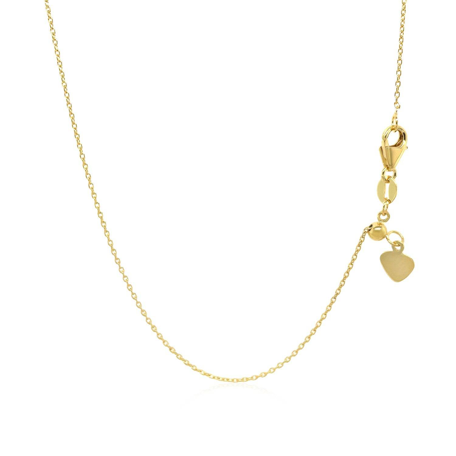 Adjustable Cable Chain in 14k Yellow Gold (0.97 mm) | 22''