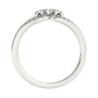 Two Stone Split Shank Design Diamond Ring in 14k White Gold (3/4 cttw) - Forever in Harmony