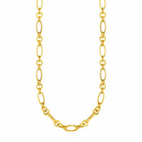 14k Yellow Gold Twisted and Polished Link Necklace | - Forever in Harmony