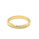 14k Yellow Gold Textured Comfort Fit Wedding Band(2.50 mm) | - Forever in Harmony