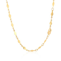 14K Yellow Gold Polished Diamond Motif Chain (3.00 mm) | - Forever in Harmony