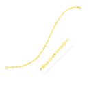 14K Yellow Gold Polished Diamond Motif Chain Bracelet (3.00 mm) | - Forever in Harmony