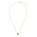 14k Yellow Gold 17 inch Necklace with Round Garnet | - Forever in Harmony