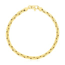 14k Yellow Gold High Polish Compressed Cable Link Bracelet (4.50 mm) | - Forever in Harmony