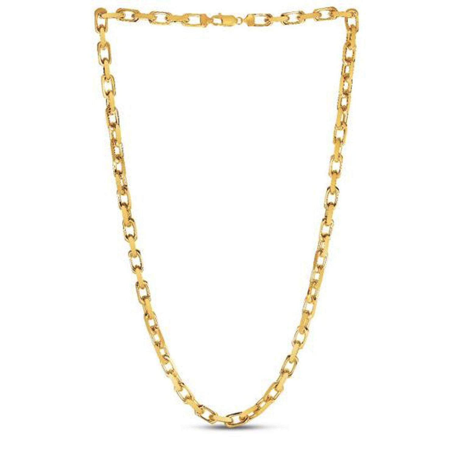 14k Yellow Gold French Cable Link Chain (6.1 mm)