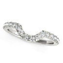 14k White Gold Curved Diamond Wedding Band (3/8 cttw) - Forever in Harmony