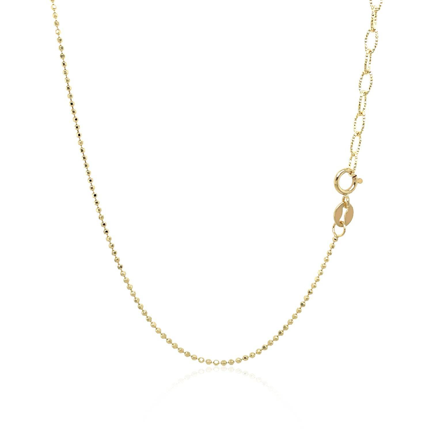 14k Yellow Gold Necklace with Round Diamond Charms | - Forever in Harmony