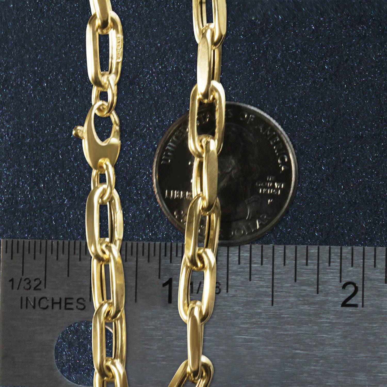 14k Yellow Gold French Cable Link Bracelet  (6.00 mm) | 7.5