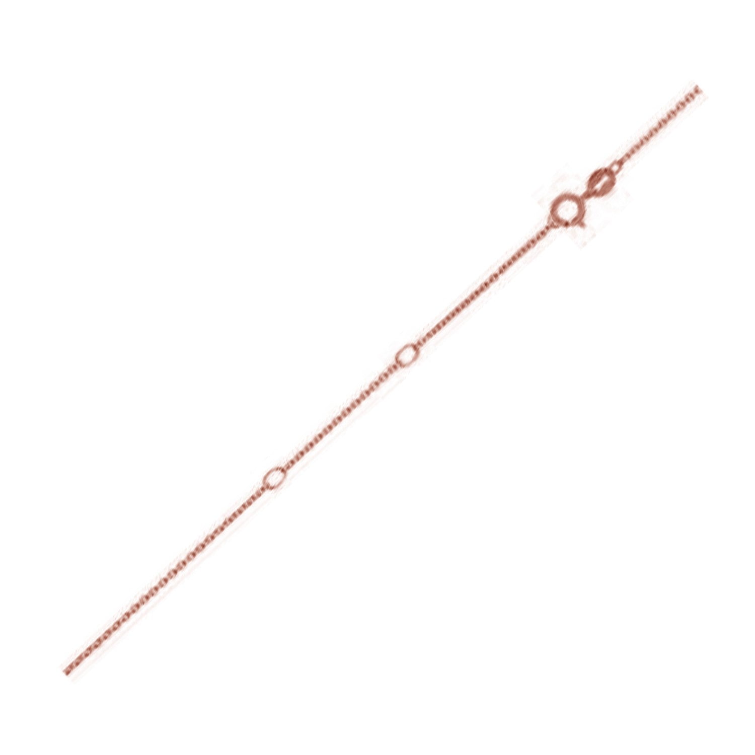 Double Extendable Diamond Cut Cable Chain in Rose Gold (0.87 mm) | 18