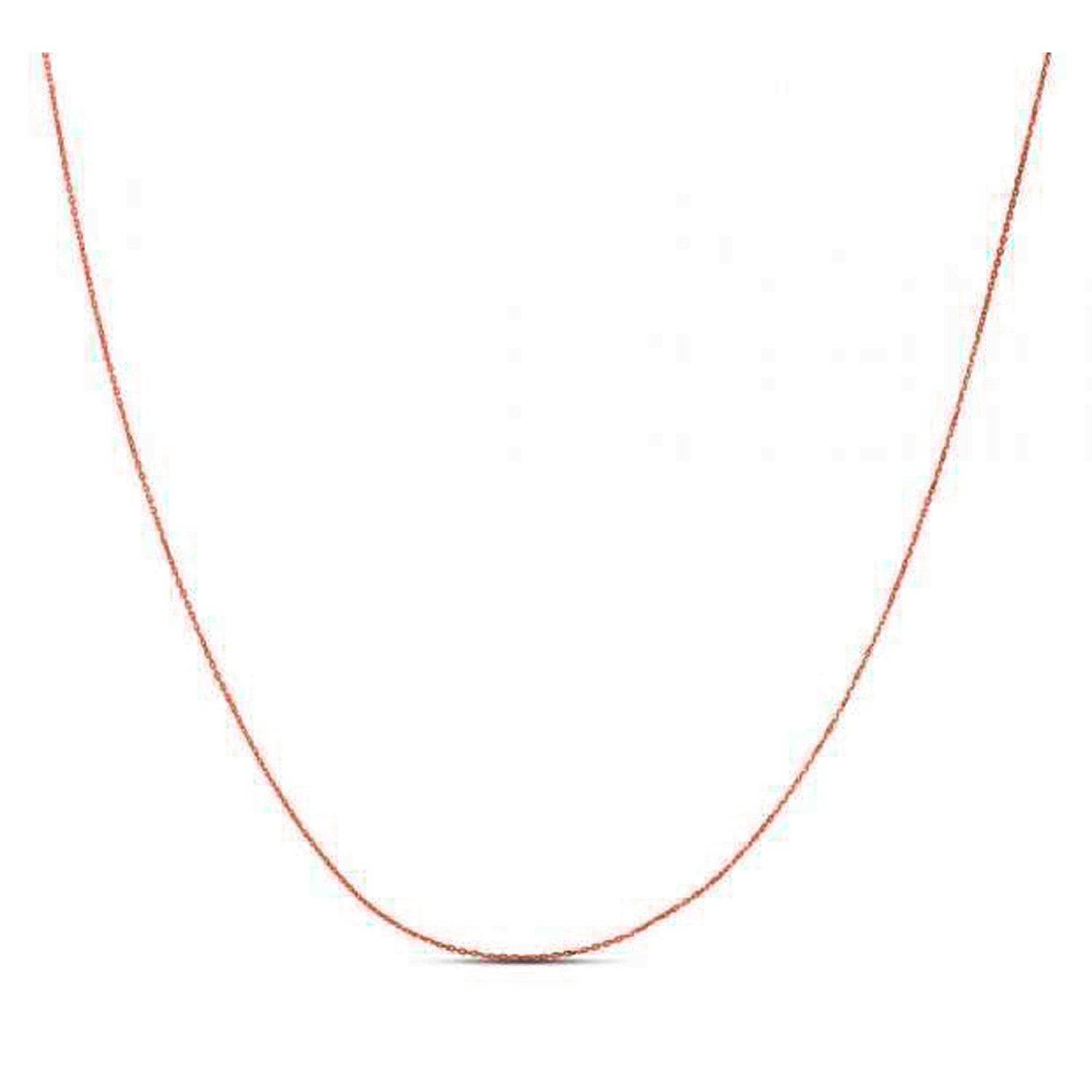 Double Extendable Diamond Cut Cable Chain in Rose Gold (0.87 mm) | 18