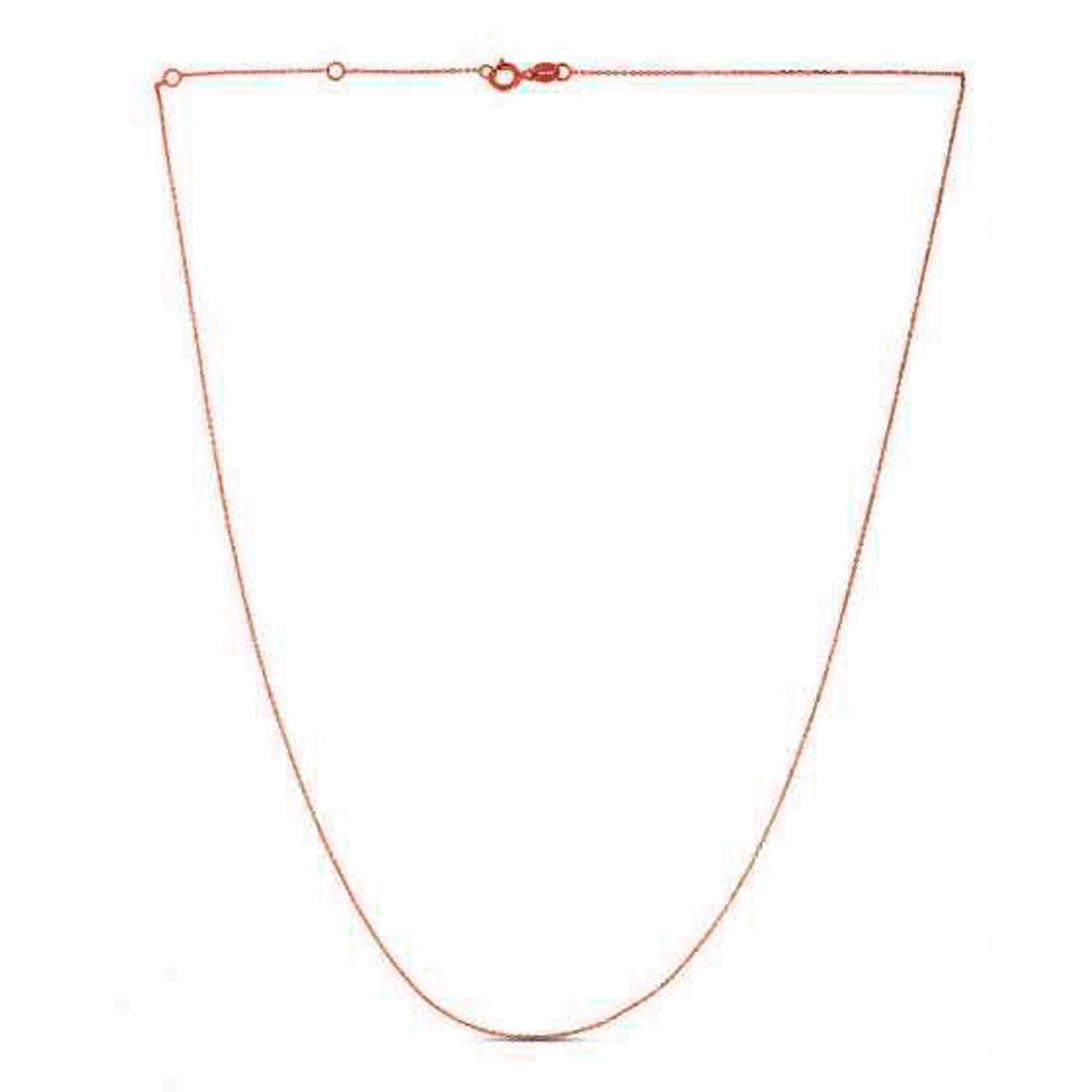 Double Extendable Diamond Cut Cable Chain in Rose Gold (0.87 mm) | 18