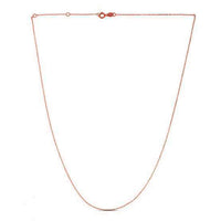 Double Extendable Diamond Cut Cable Chain in Rose Gold (0.87 mm) | 18