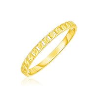 14k Yellow Gold Ring with Bead Texture | - Forever in Harmony