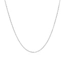 14k White Gold Diamond Cut Cable Link Chain (0.87 mm)