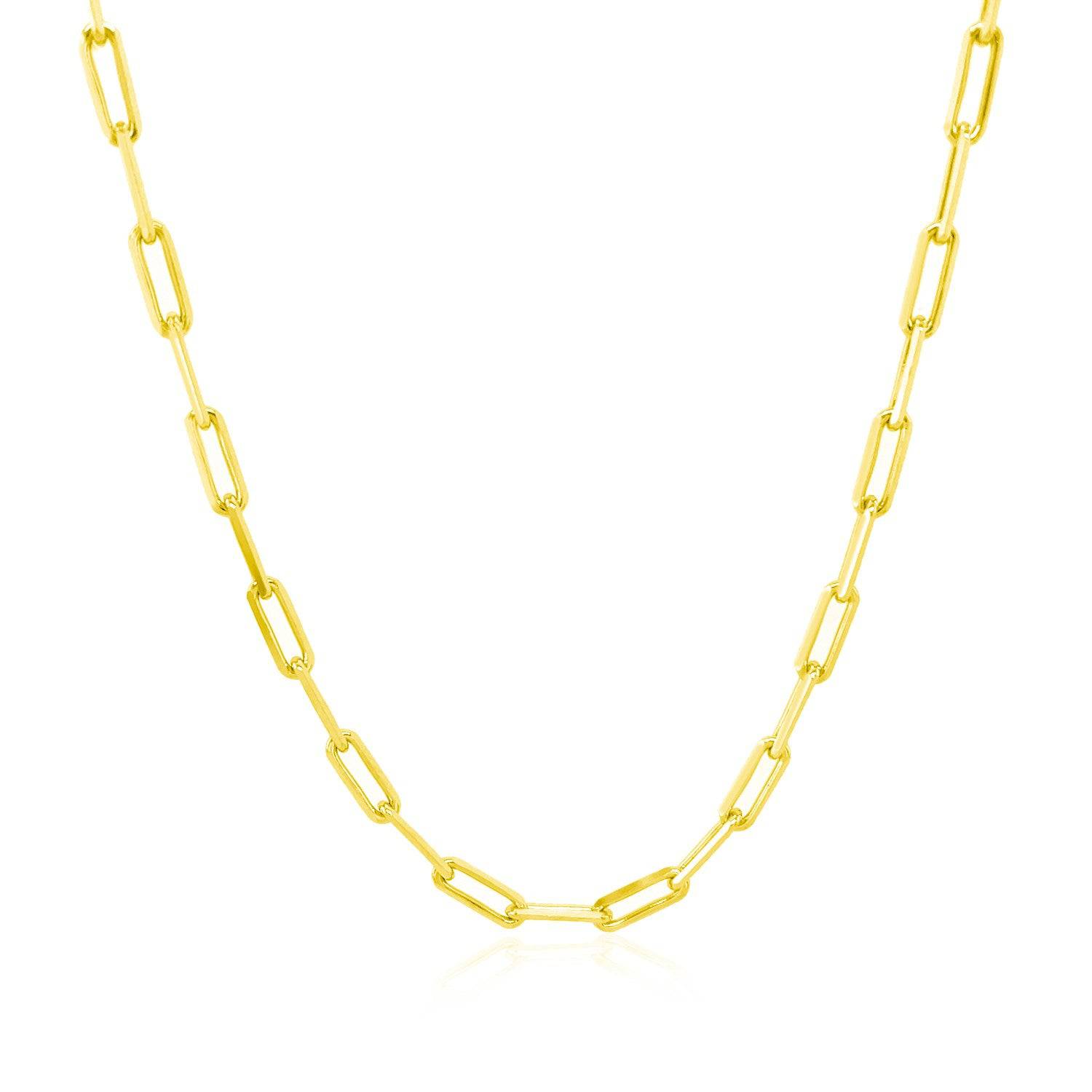 14K Yellow Gold Paperclip Chain (2.50 mm) |