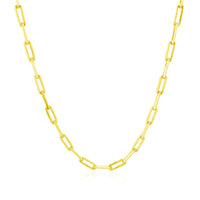 14K Yellow Gold Paperclip Chain (2.50 mm) | - Forever in Harmony