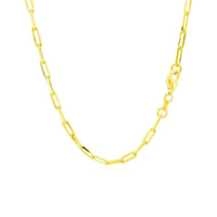 14K Yellow Gold Paperclip Chain (2.50 mm) | - Forever in Harmony