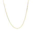 18k Yellow Gold Diamond Cut Cable Link Chain (0.80 mm)