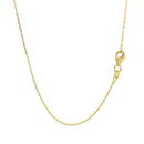 18k Yellow Gold Diamond Cut Cable Link Chain (0.80 mm)