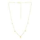 14k Yellow Gold High Polish Beaded Stations Necklace