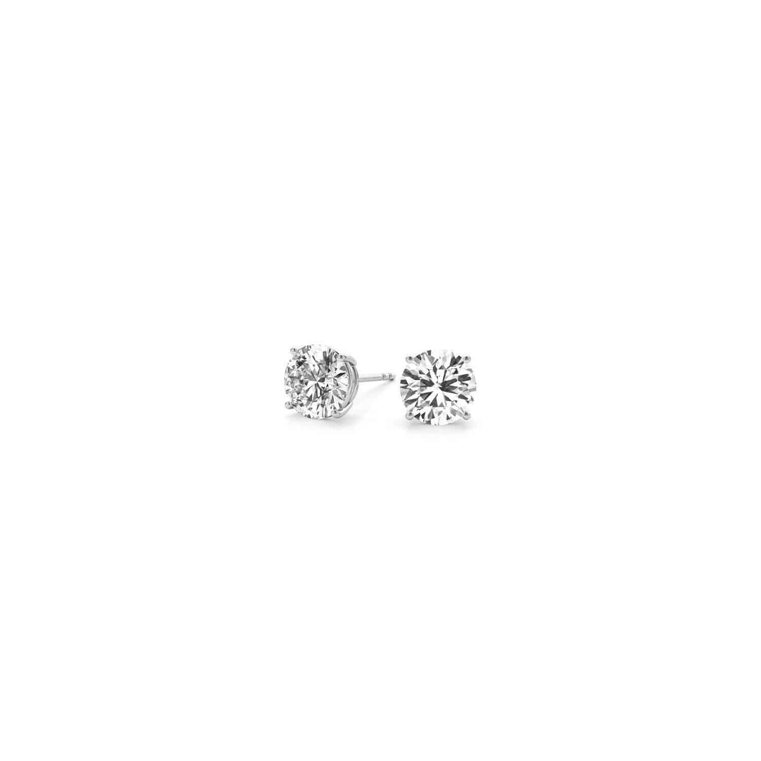 1/2 cttw Lab-Grown Diamond Stud Earrings 14k White Gold | G/VS2 - Forever in Harmony