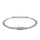 14k White Gold Curb Link Chain Polished Childrens ID Bracelet (3.00 mm) | - Forever in Harmony