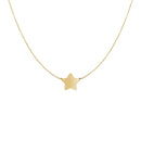 14k Yellow Gold Necklace with Five Pointed Star