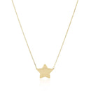 14k Yellow Gold Necklace with Five Pointed Star