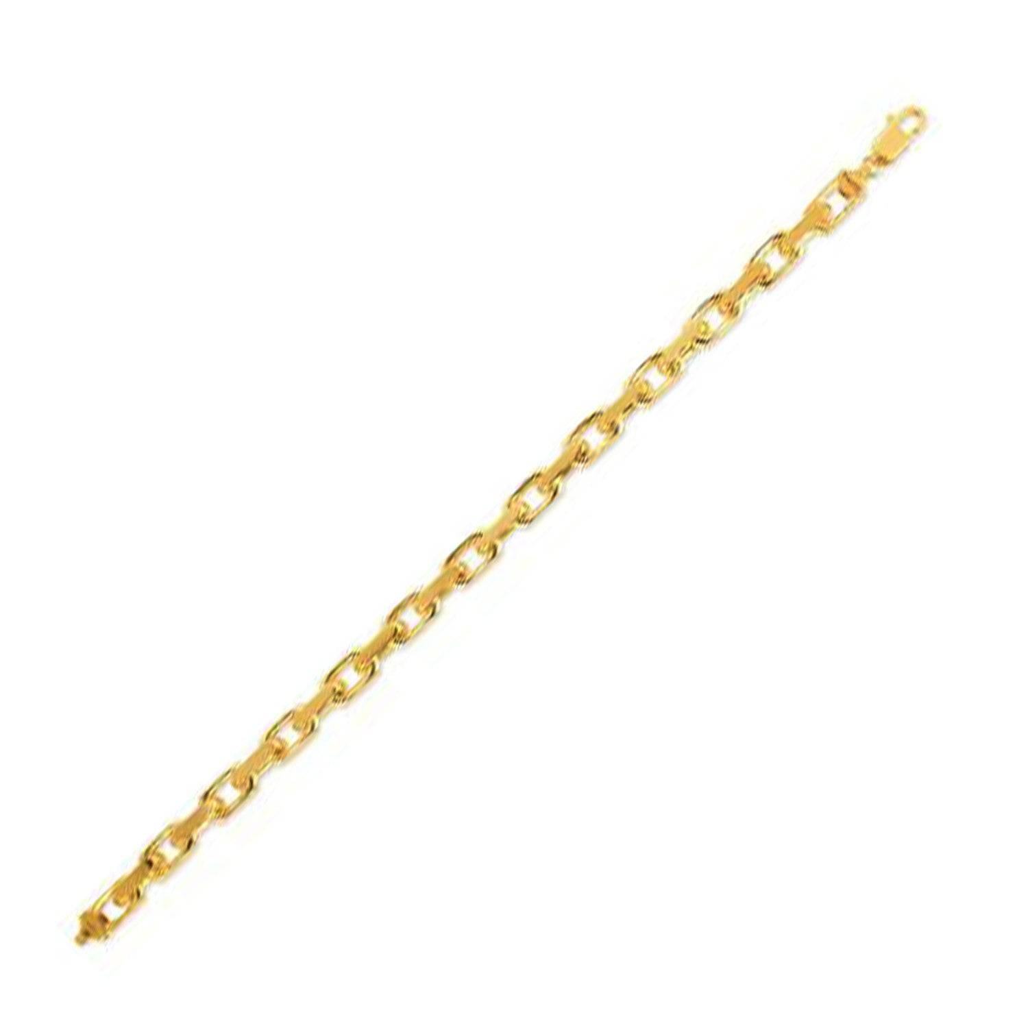 14k Yellow Gold French Cable Chain Bracelet  (6.10 mm) |