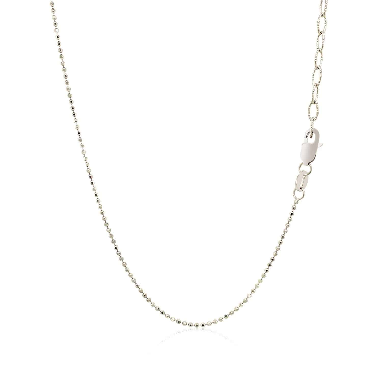 14k White Gold Necklace with Round Diamond Charms | - Forever in Harmony