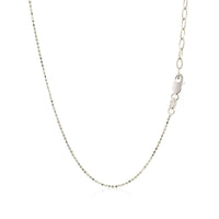 14k White Gold Necklace with Round Diamond Charms | - Forever in Harmony