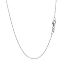 Double Extendable Cable Chain in 14k White Gold (1.00 mm)