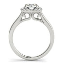 14k White Gold Square Shape Border Diamond Engagement Ring (1 1/3 cttw) - Forever in Harmony