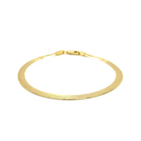 14k Yellow Gold Super Flex Herringbone Bracelet (3.80 mm) | - Forever in Harmony