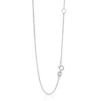 14k White Gold Adjustable Cable Chain (1.10 mm) | 18''