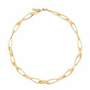 14K Yellow Gold Italian Oval Links Necklace