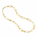 14K Yellow Gold Italian Oval Links Necklace